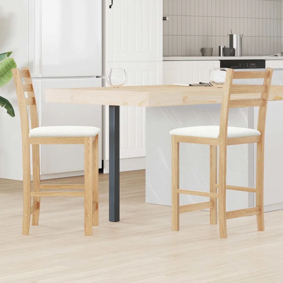 Chaises de salle à manger 2 pcs Naturel 40 x 47,5 x 99,5 cm