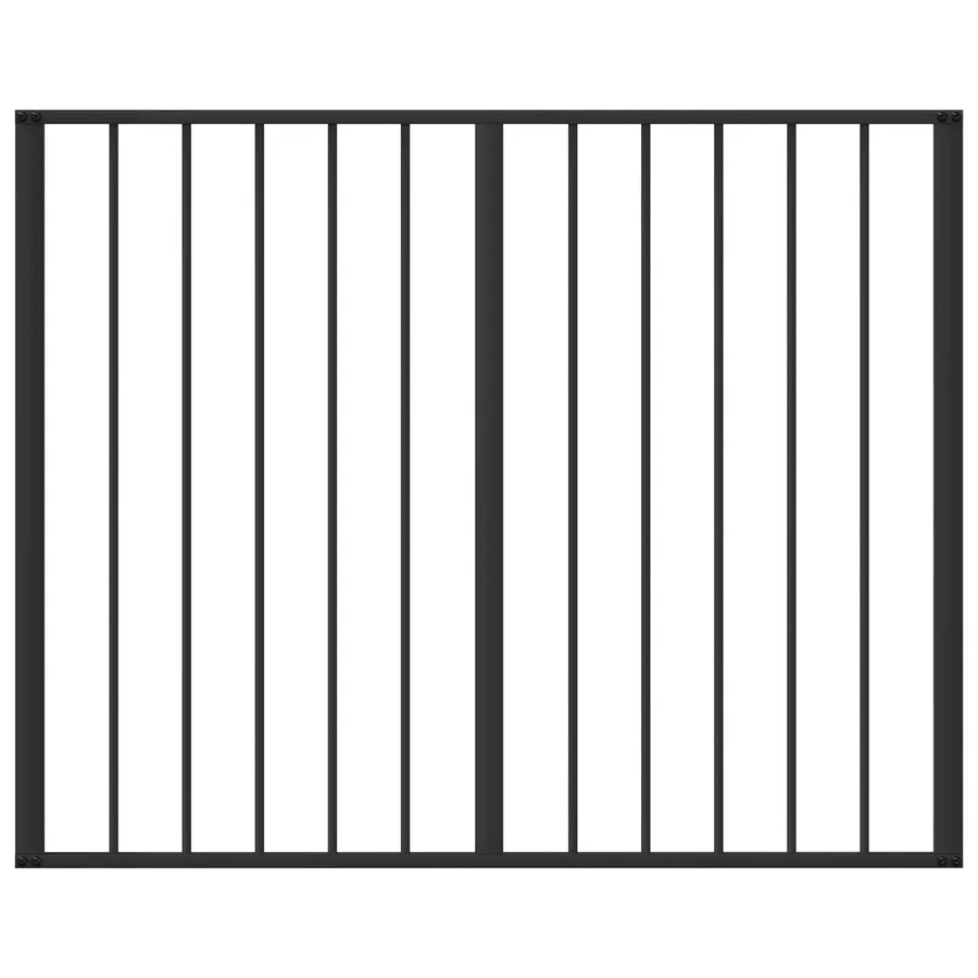 Porte pour chien 2 pcs Noir 100 x 80 cm Acier galvanisé - 5