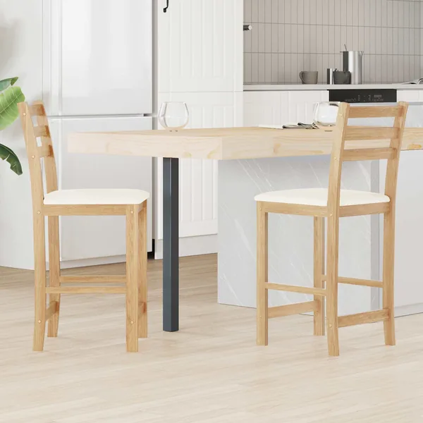 Chaises de salle à manger 2 pcs Naturel 40 x 47,5 x 99,5 cm