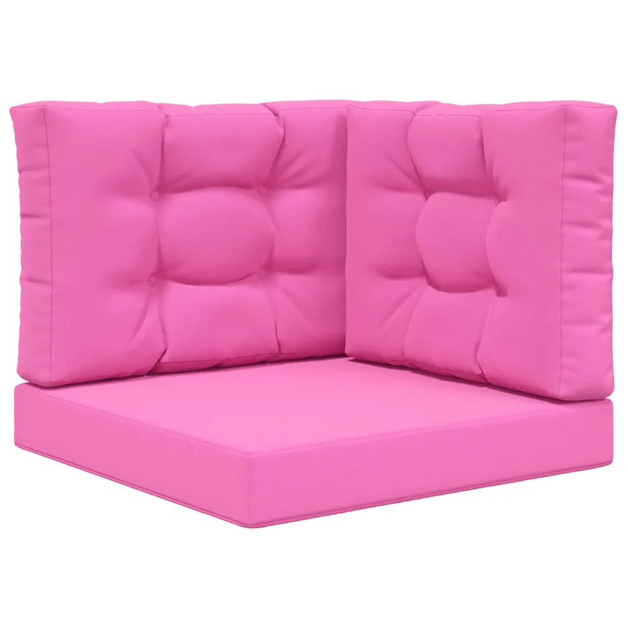 Coussin de canapé d'extérieur 3 pcs Rose Polyester - 2