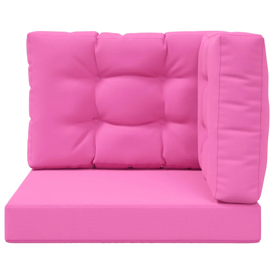 Coussin de canapé d'extérieur 3 pcs Rose Polyester - 6