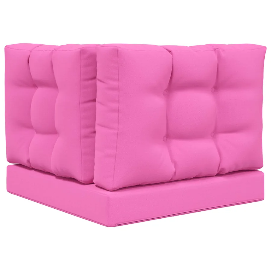 Coussin de canapé d'extérieur 3 pcs Rose Polyester - 7