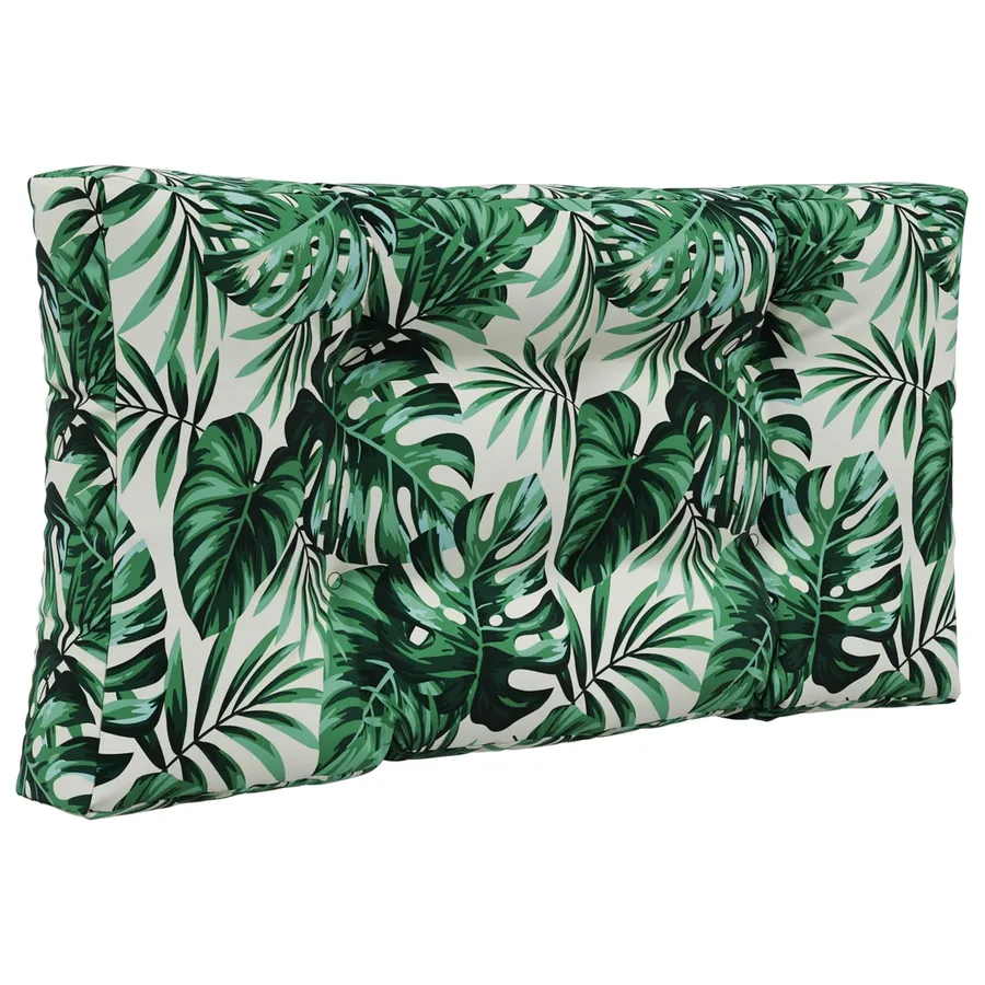 Coussin de canapé d'extérieur 2 pcs Motif feuille Polyester - 5