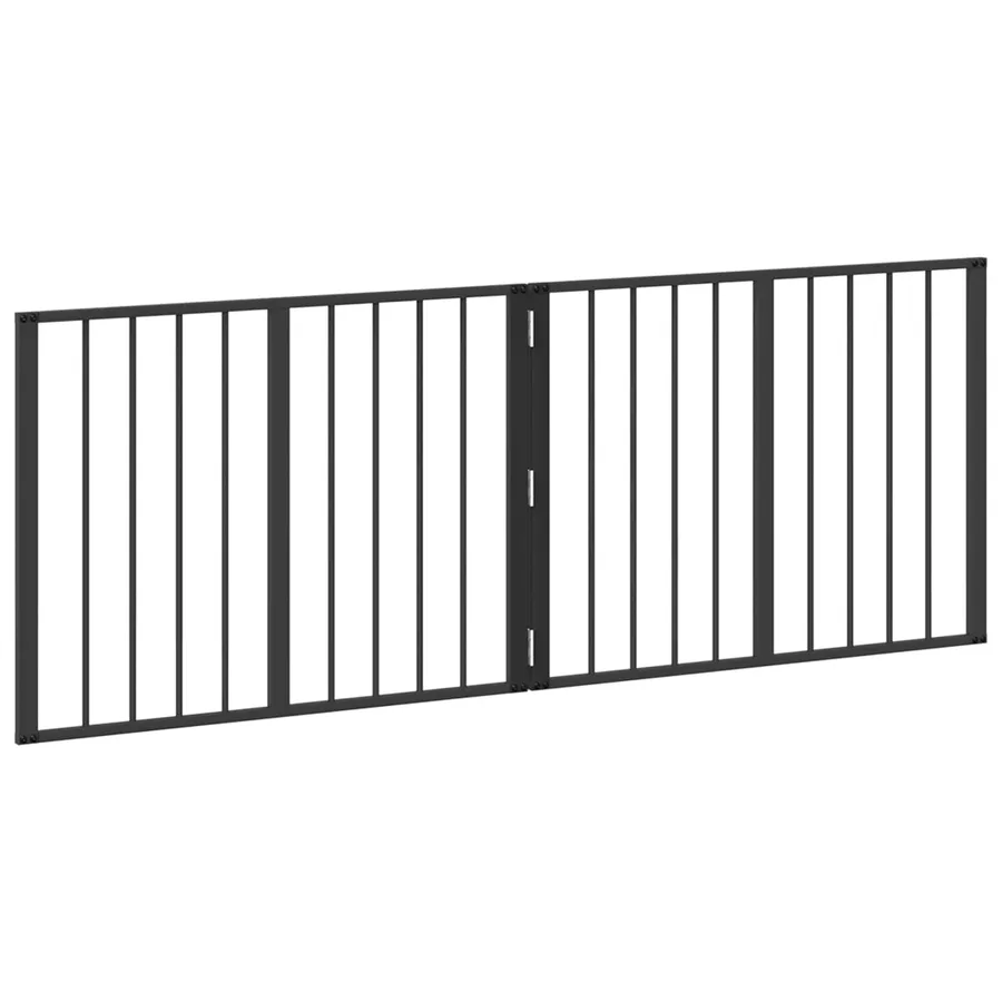 Porte pour chien 2 pcs Noir 80 x 60 cm Acier galvanisé - 4