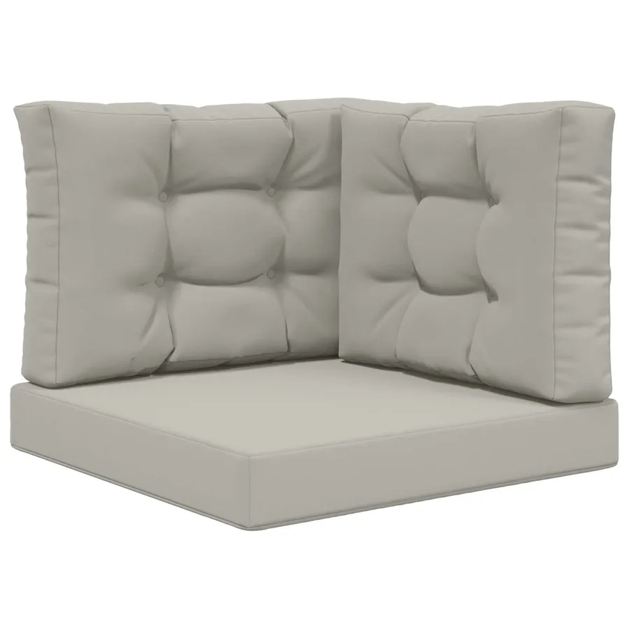 Coussin de canapé d'extérieur 3 pcs Gris Polyester - 2
