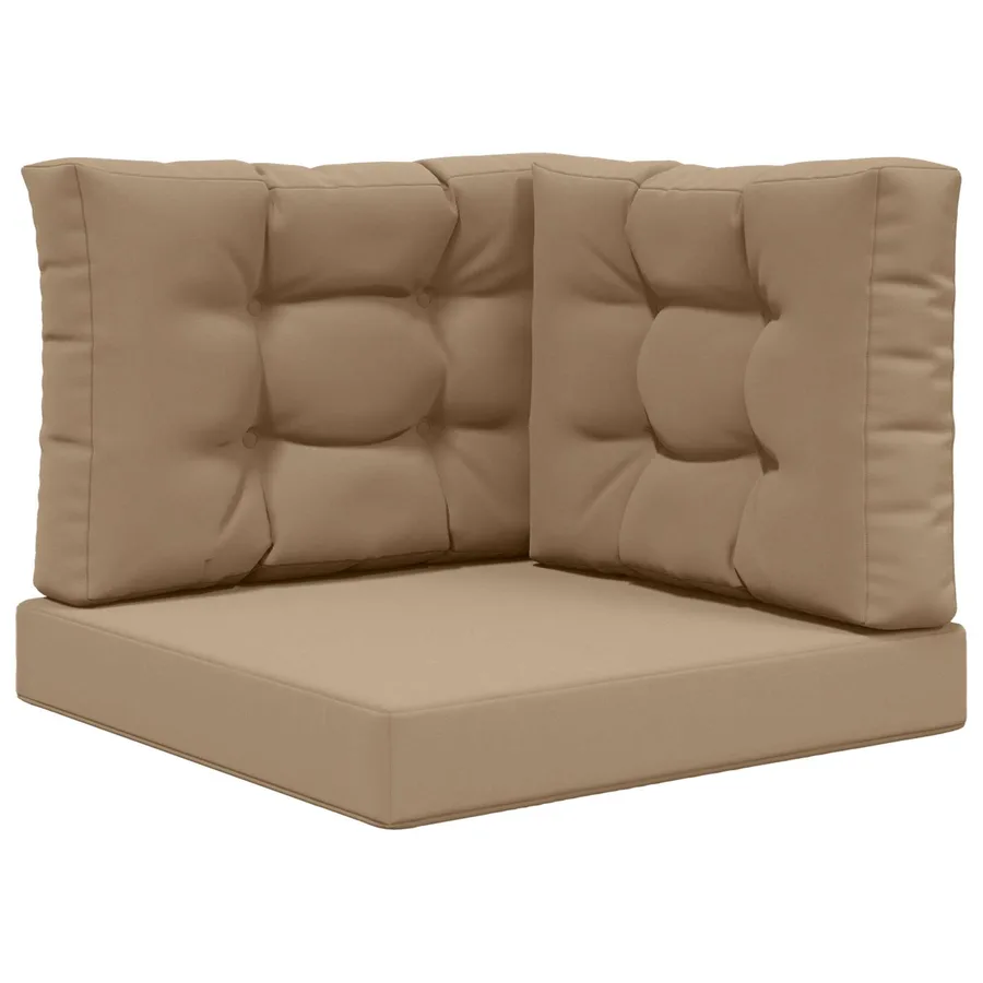 Coussin de canapé d'extérieur 3 pcs Taupe Polyester - 2