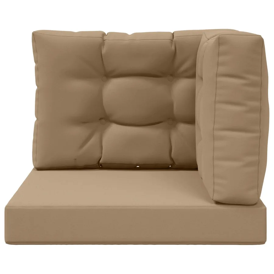 Coussin de canapé d'extérieur 3 pcs Taupe Polyester - 6