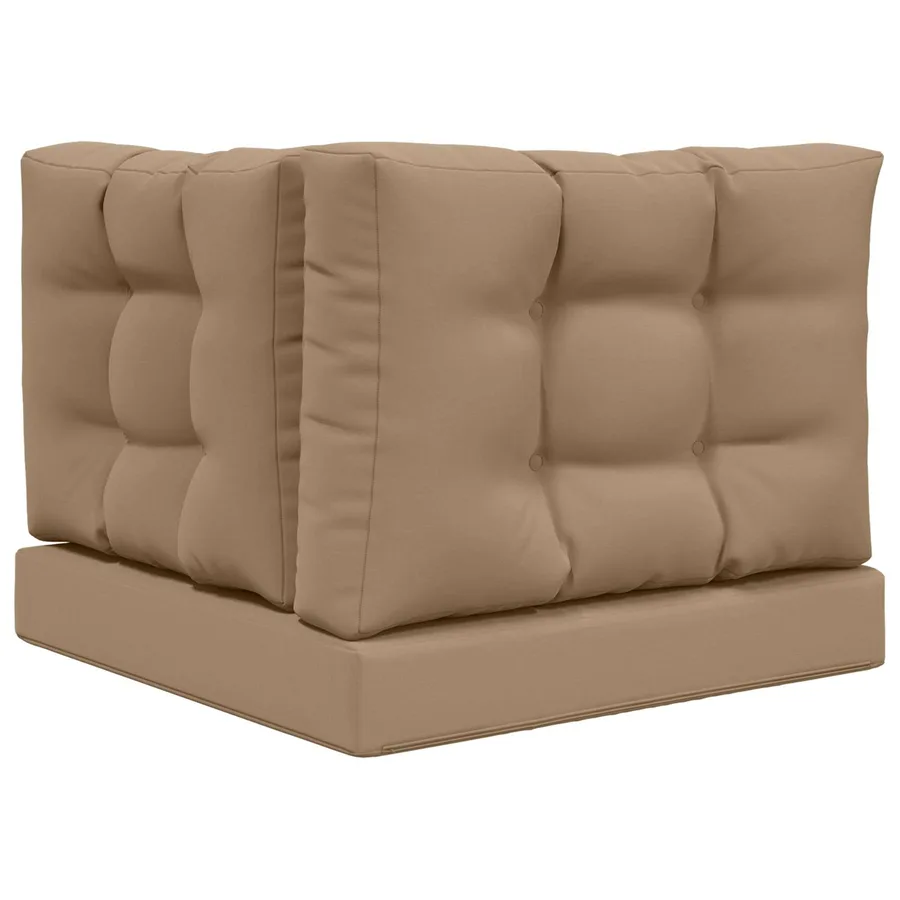 Coussin de canapé d'extérieur 3 pcs Taupe Polyester - 7
