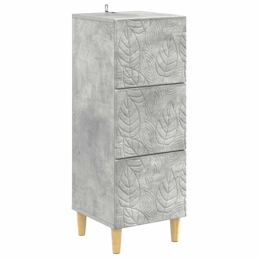 Armoire à tiroirs Gris béton 33 x 34,5 x 90 cm - 2