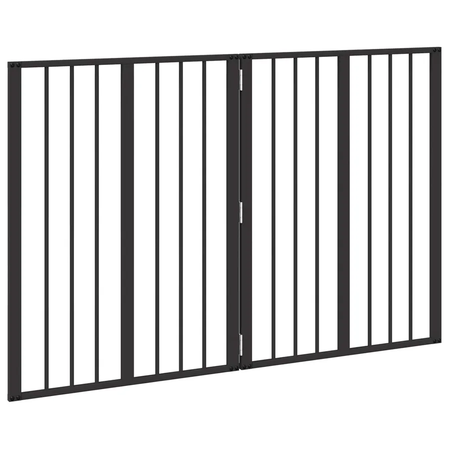 Porte pour chien 2 pcs Noir 60 x 80 cm Acier galvanisé - 4