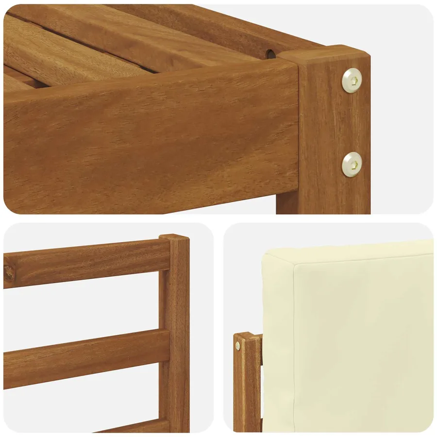 Ensemble de canapés d'extérieur 8 pcs Naturel et Crème - 6