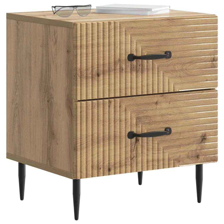Cabinet de chevet Chêne artisanal 43 x 34,5 x 47,5 cm - 3