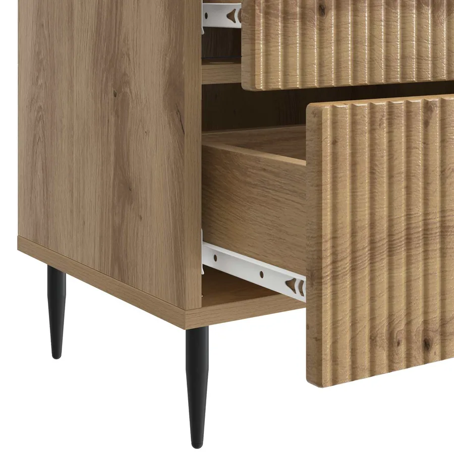 Cabinet de chevet Chêne artisanal 43 x 34,5 x 47,5 cm - 9