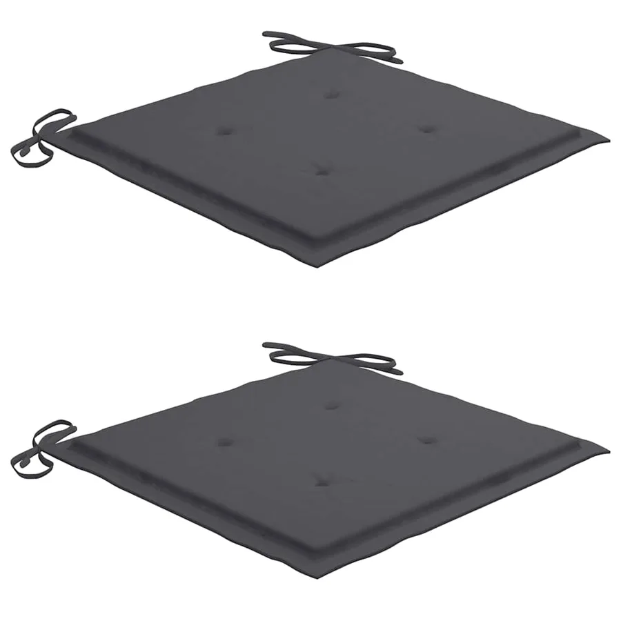 Ensemble de bistro 3 pcs avec coussins anthracite Bois de teck - 8