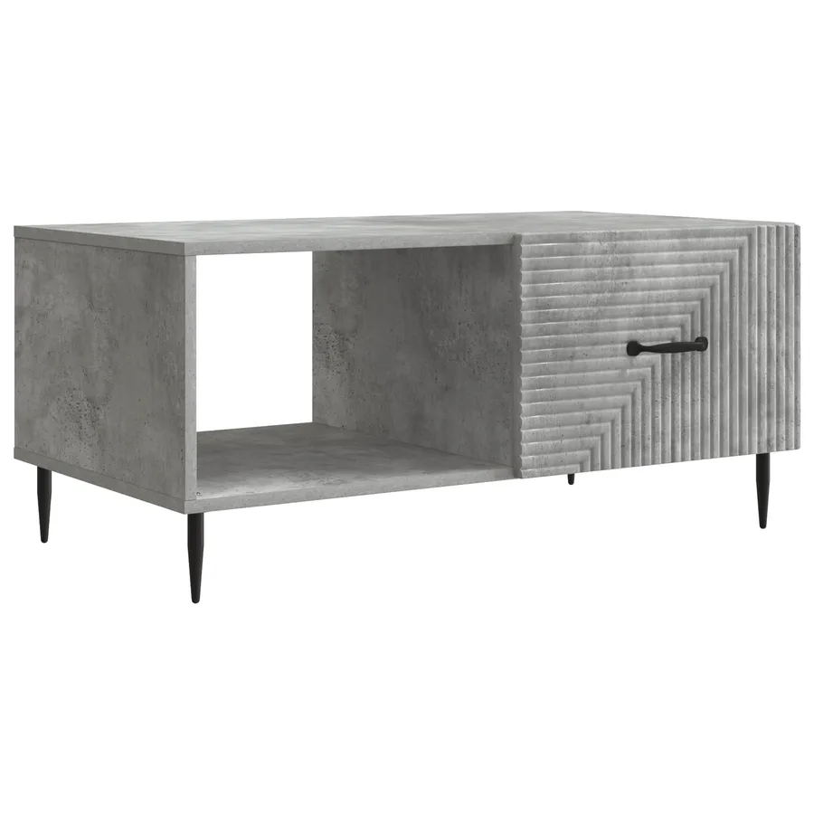 Table basse Gris béton 90 x 50 x 40 cm Bois d'ingénierie - 2