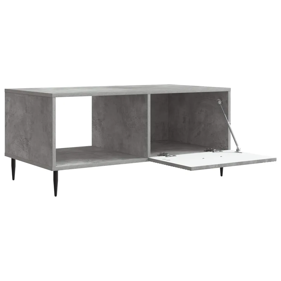 Table basse Gris béton 90 x 50 x 40 cm Bois d'ingénierie - 4