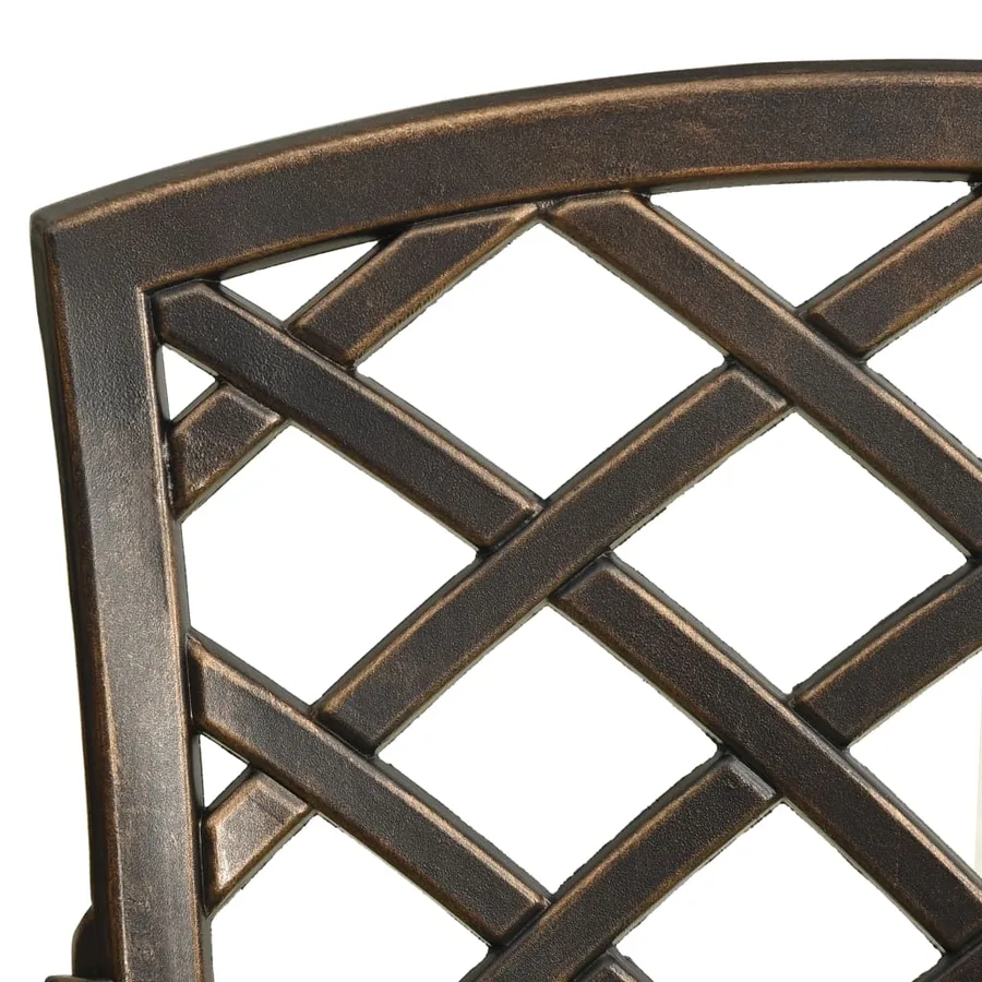 Ensemble de bistro 3 pcs Aluminium coulé Bronze - 8
