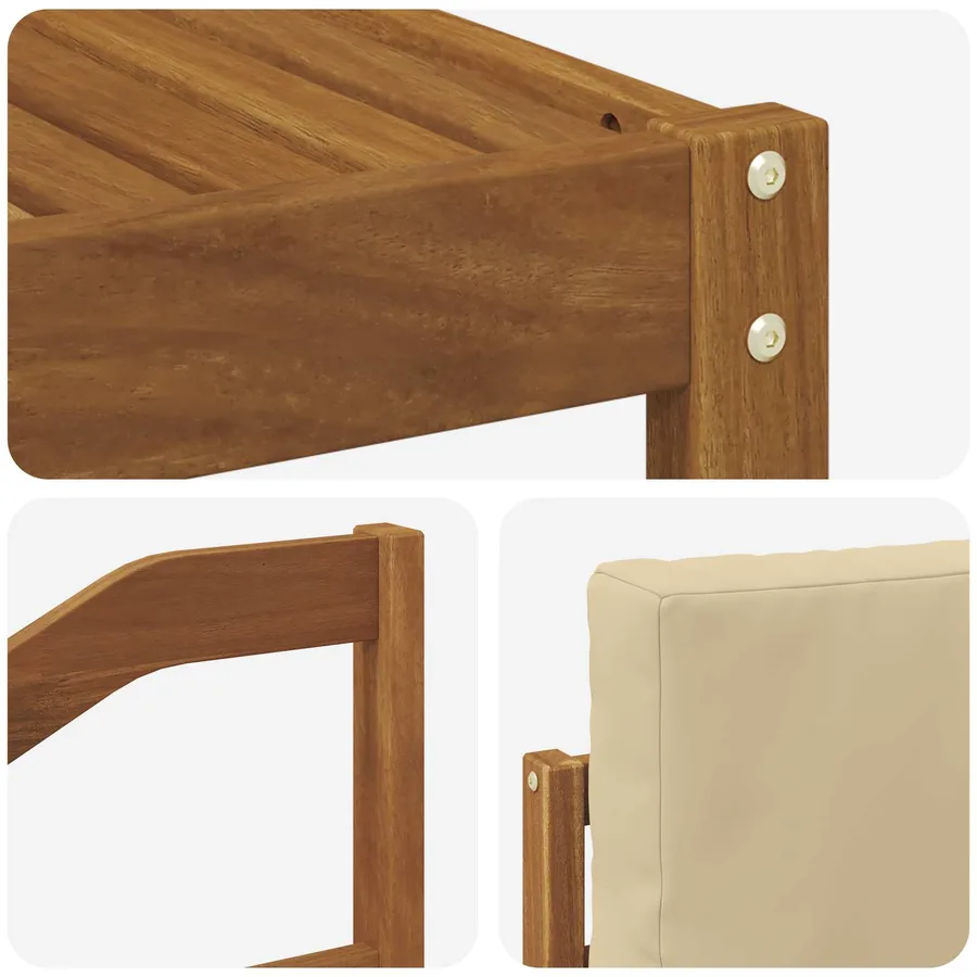 Ensemble de canapés d'extérieur 11 pcs Naturel et Beige - 7