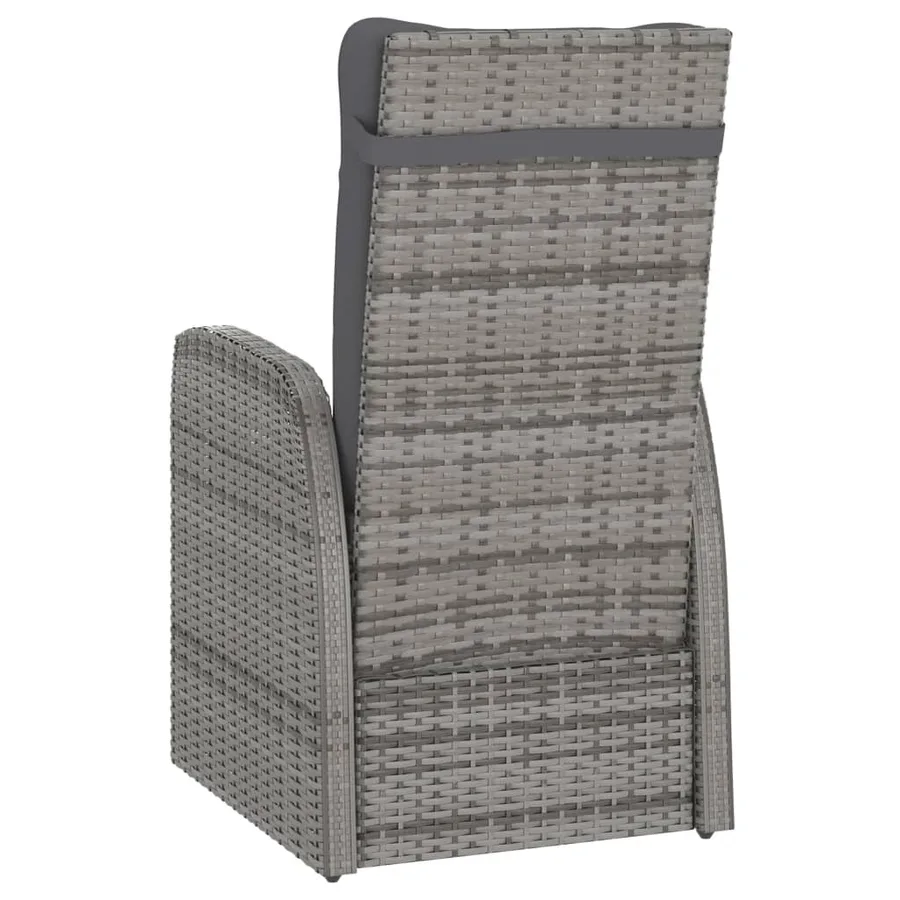 Garden Lounge Set 11 pcs with Cushions Poly Rattan Grey - 11