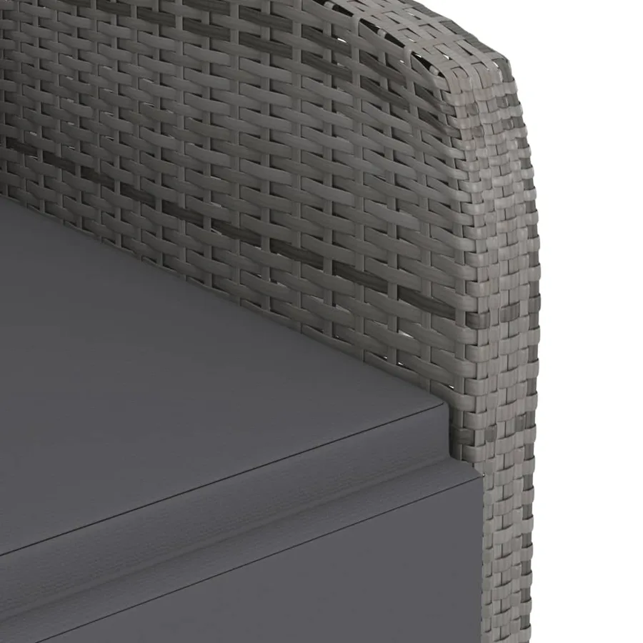 Garden Lounge Set 11 pcs with Cushions Poly Rattan Grey - 17