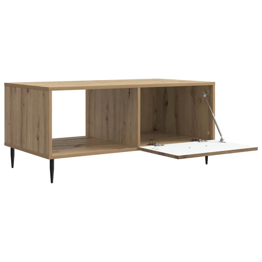 Table basse Chêne artisanal 90 x 50 x 40 cm Bois d'ingénierie - 4