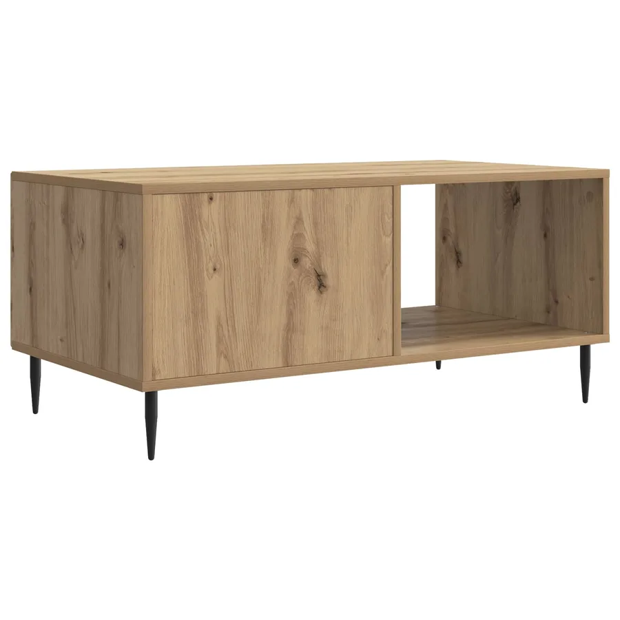 Table basse Chêne artisanal 90 x 50 x 40 cm Bois d'ingénierie - 7