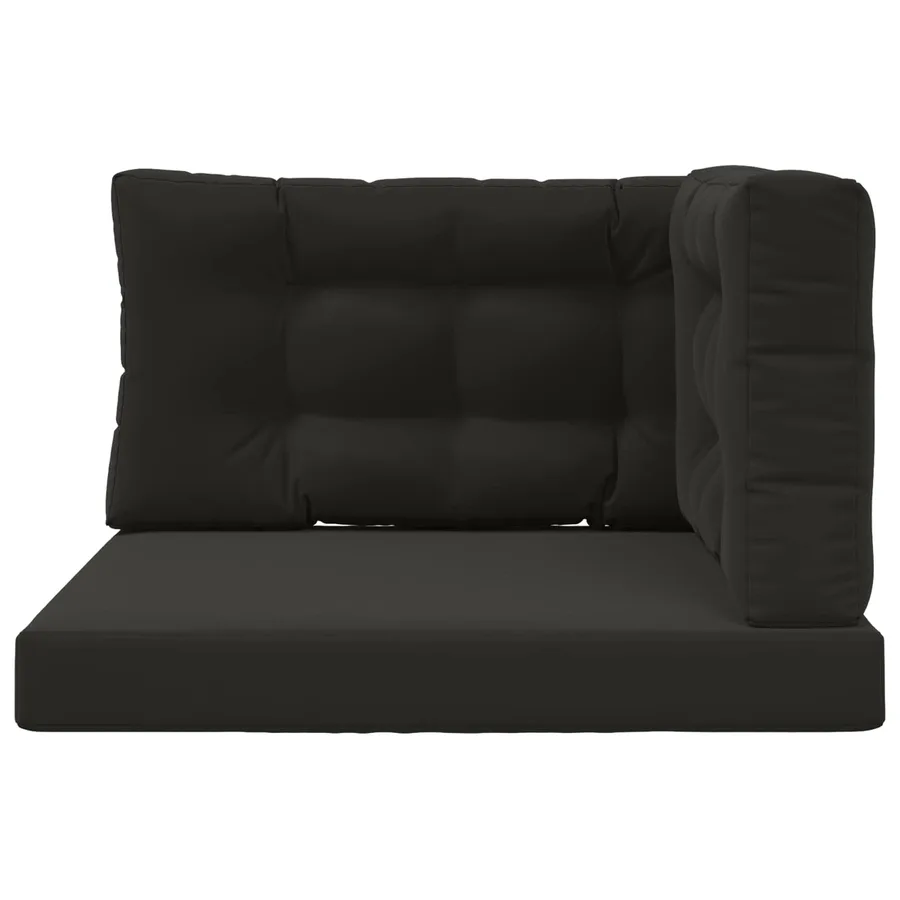 Coussin de canapé d'extérieur 3 pcs Noir Polyester - 6