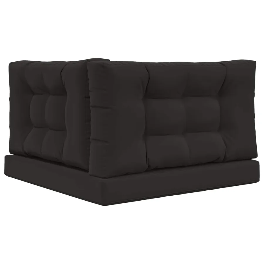 Coussin de canapé d'extérieur 3 pcs Noir Polyester - 7