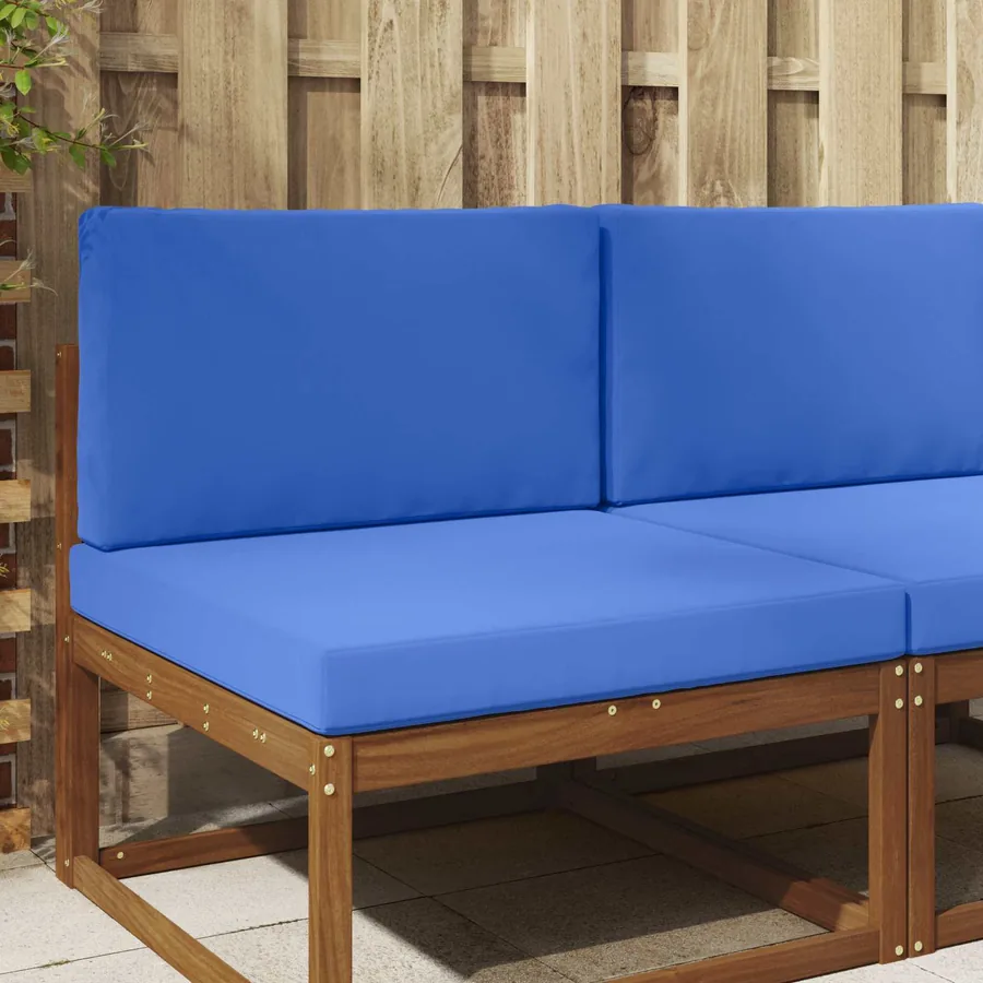 Coussin de canapé d'extérieur 2 pcs Bleu royal Polyester