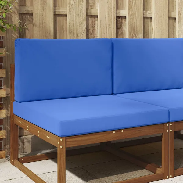 Coussin de canapé d'extérieur 2 pcs Bleu royal Polyester