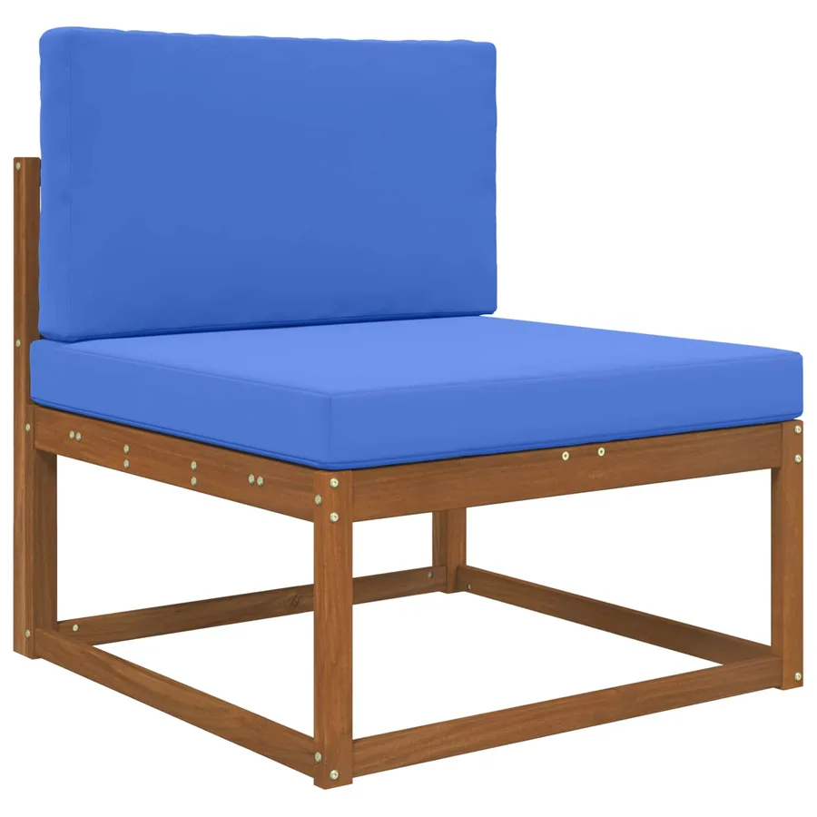 Coussin de canapé d'extérieur 2 pcs Bleu royal Polyester - 3