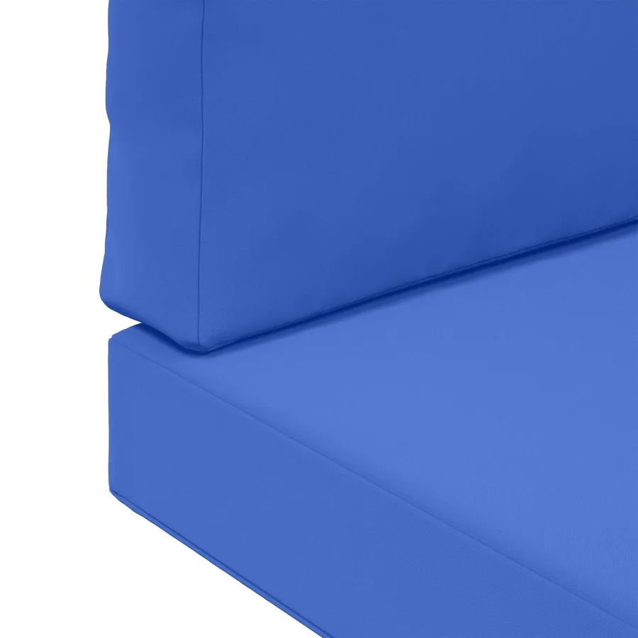 Coussin de canapé d'extérieur 2 pcs Bleu royal Polyester - 9