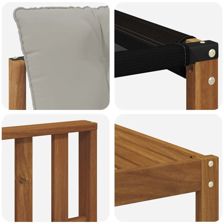 Ensemble de canapés d'extérieur 9 pcs Gris Naturel et Clair - 7