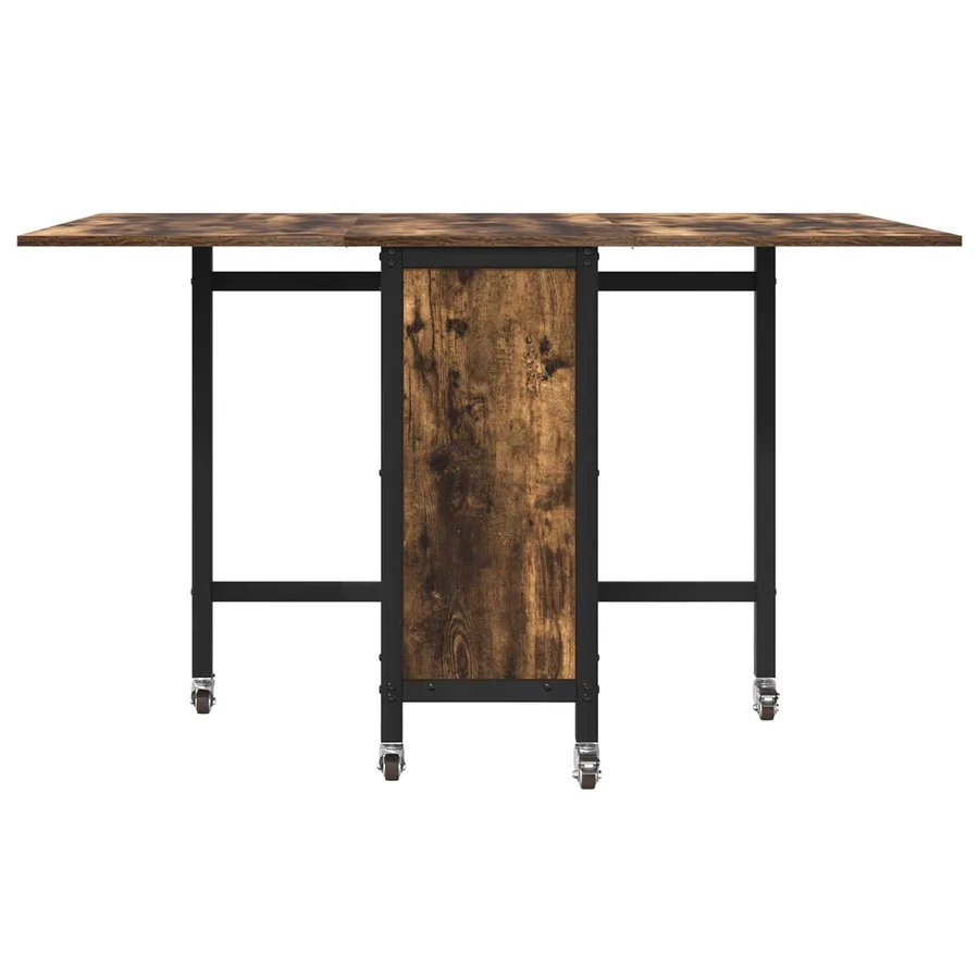 Table à manger pliante avec roulettes 130 x 80 x 76,5 cm - 5