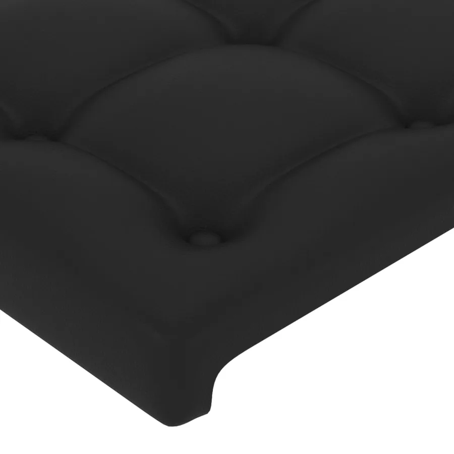 Cadre de lit sans matelas noir 140x200 cm similicuir - 10