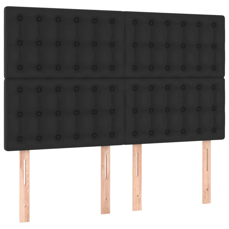 Cadre de lit sans matelas noir 140x200 cm similicuir - 9