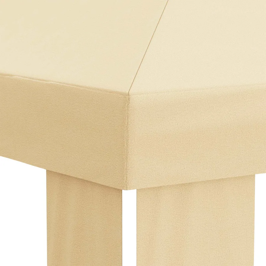 Housse de Gazebo 6 x 3 m Crème Polyester 190 gsm - 5
