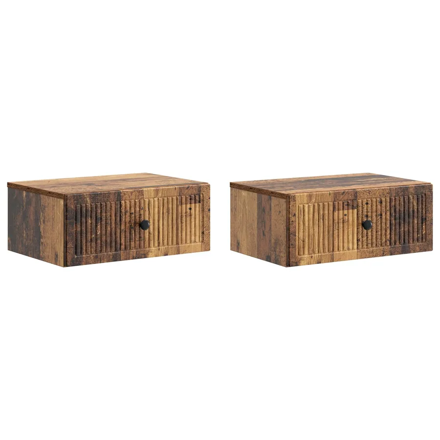 Cabinet de chevet 2 pcs Bois ancien 49 x 34,5 x 20 cm - 2