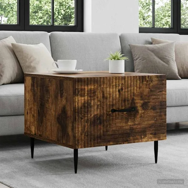 Table basse Chêne fumé 49 x 50 x 40 cm Bois d'ingénierie