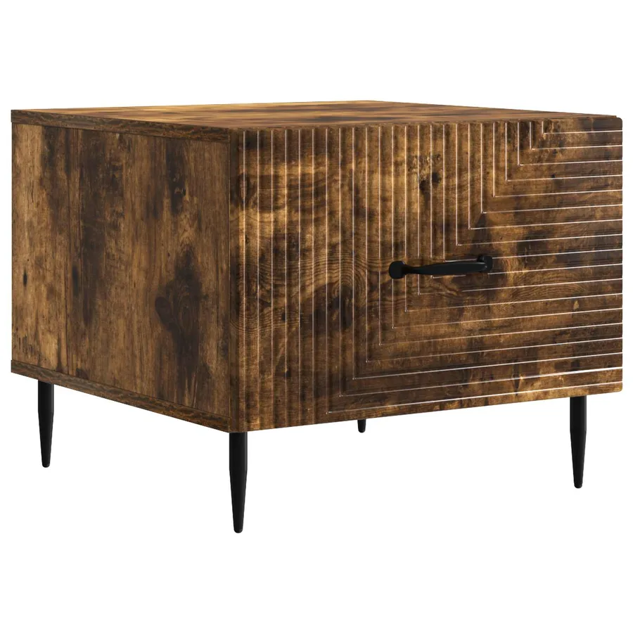 Table basse Chêne fumé 49 x 50 x 40 cm Bois d'ingénierie - 2