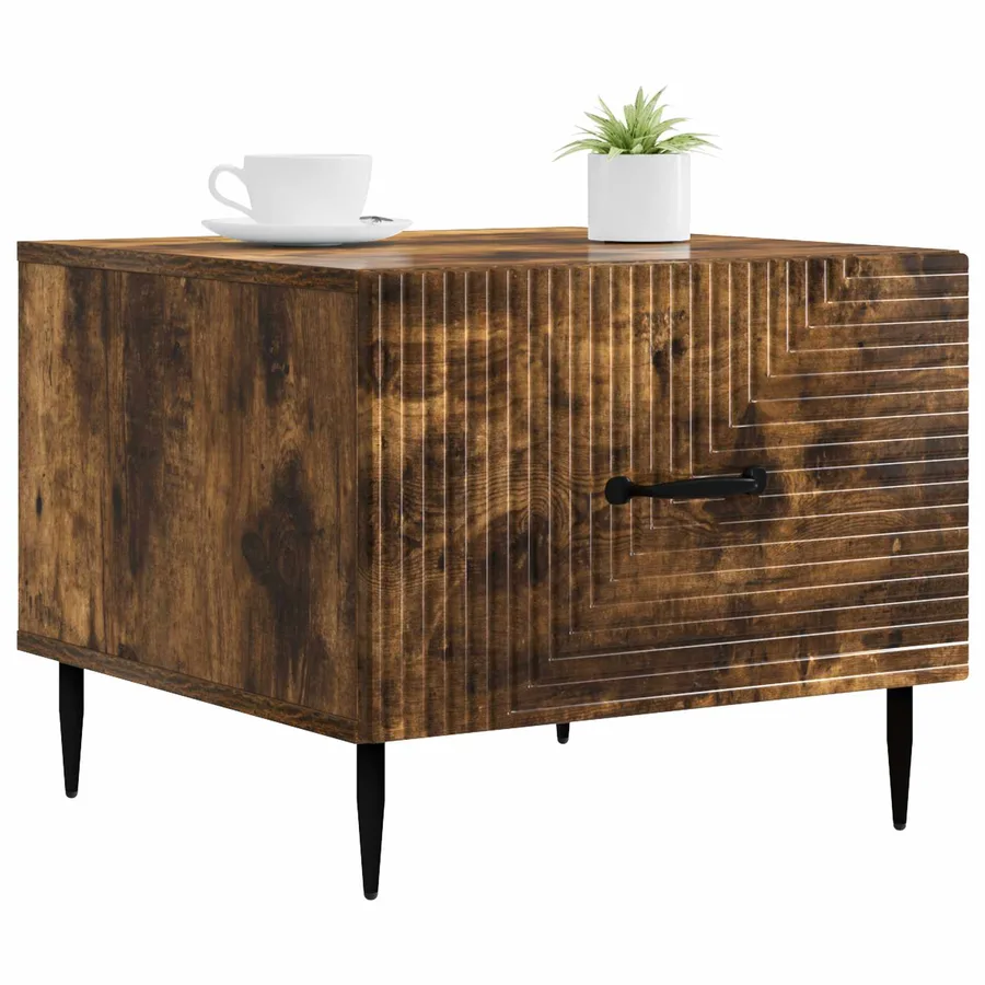 Table basse Chêne fumé 49 x 50 x 40 cm Bois d'ingénierie - 3