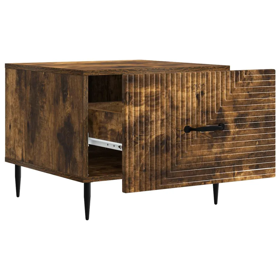 Table basse Chêne fumé 49 x 50 x 40 cm Bois d'ingénierie - 4