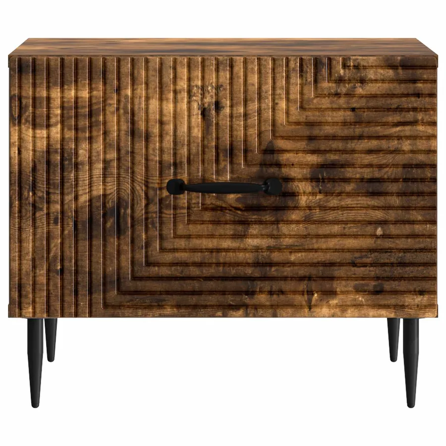 Table basse Chêne fumé 49 x 50 x 40 cm Bois d'ingénierie - 5