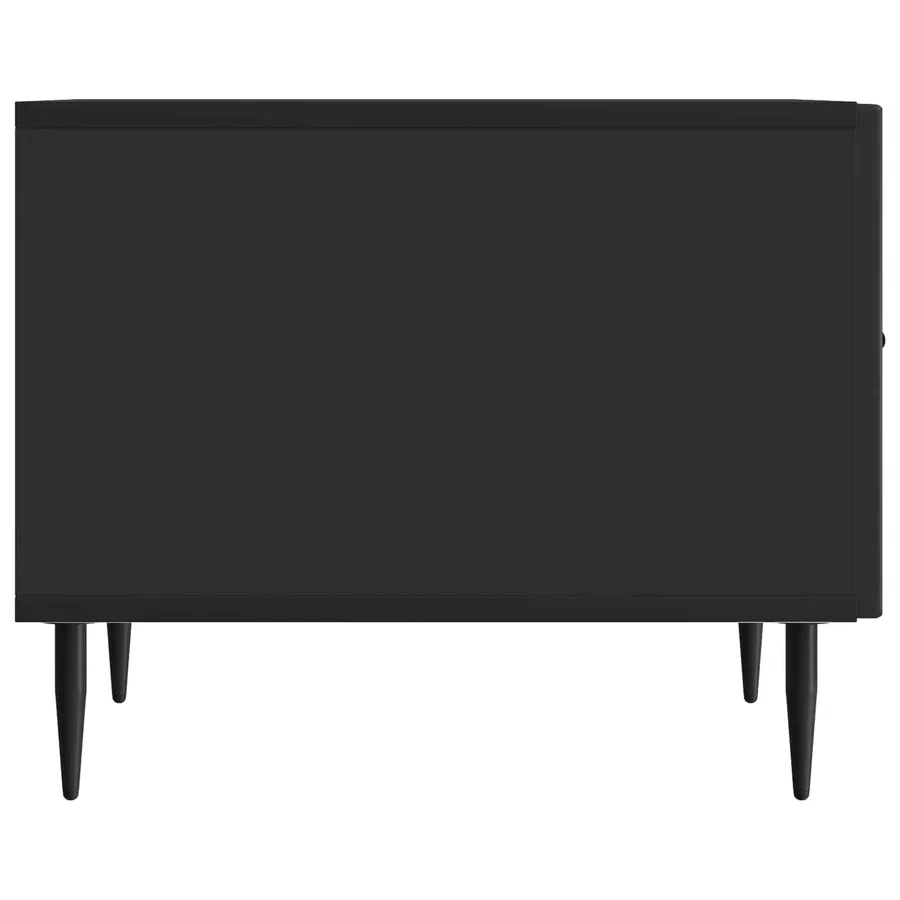 Table basse avec tiroir Noir 49 x 50 x 40 cm Bois d'ingénierie - 6