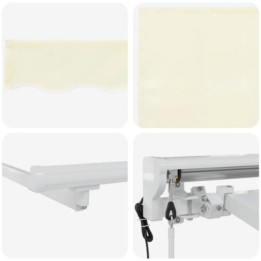 Auvent rétractable électrique Crème 4,5 × 3 m - 7