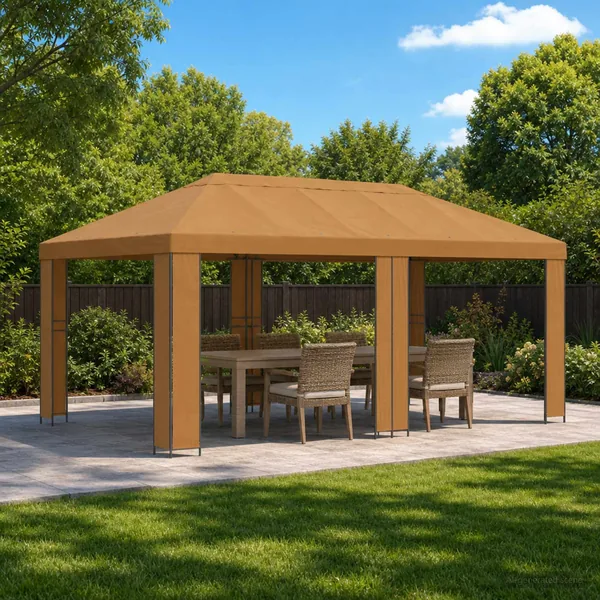 Abri de jardin 6 x 3 m Beige Polyester et Acier 190