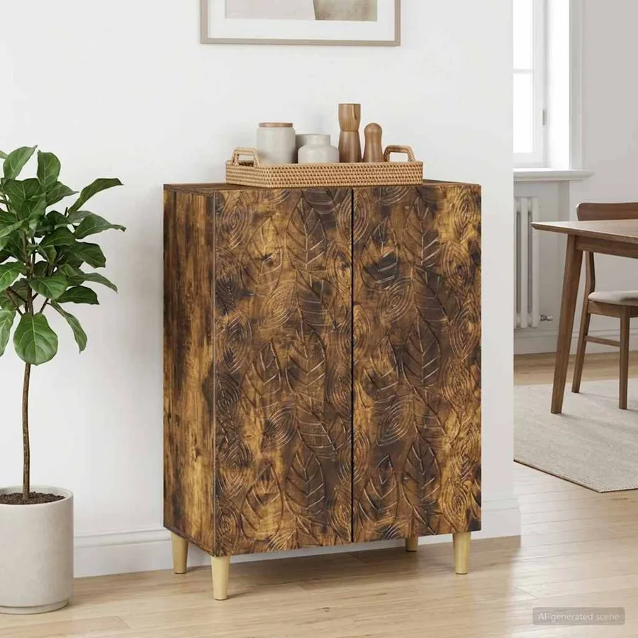 Buffet Chêne fumé 66 x 34,5 x 90 cm Bois d'ingénierie - 3