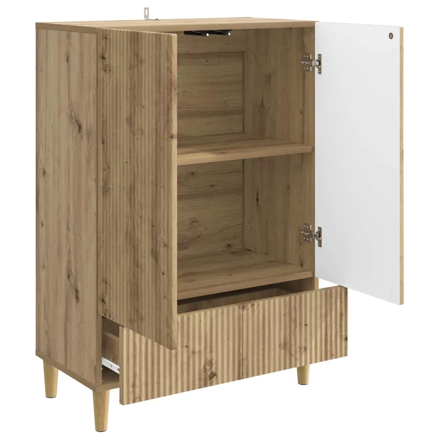 Buffet Chêne artisanal 66 x 34,5 x 95 cm Bois d'ingénierie - 4