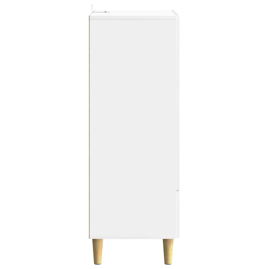 Buffet Blanc brillant 66 x 34,5 x 95 cm Bois d'ingénierie - 6