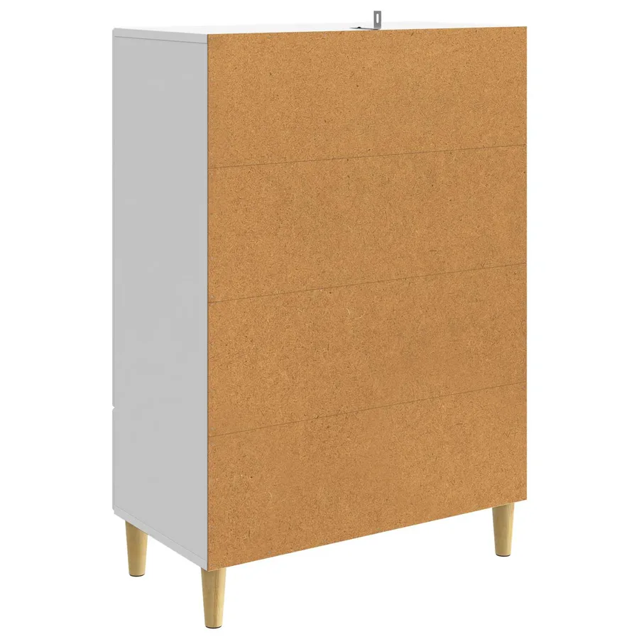 Buffet Blanc brillant 66 x 34,5 x 95 cm Bois d'ingénierie - 7